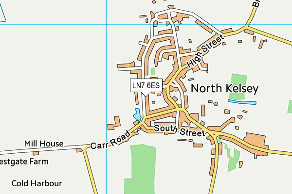 LN7 6ES map - OS VectorMap District (Ordnance Survey)