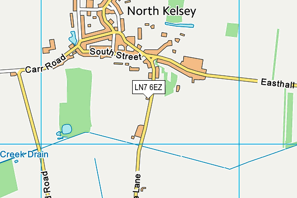 LN7 6EZ map - OS VectorMap District (Ordnance Survey)