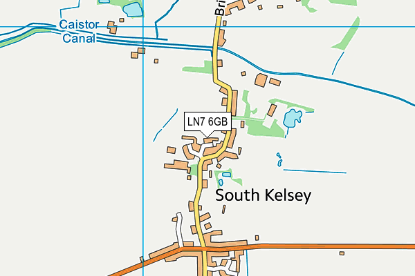 LN7 6GB map - OS VectorMap District (Ordnance Survey)