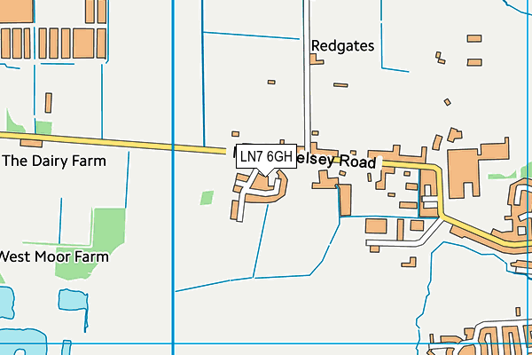 LN7 6GH map - OS VectorMap District (Ordnance Survey)