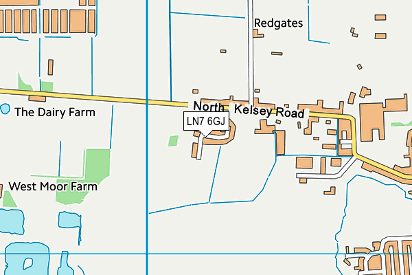 LN7 6GJ map - OS VectorMap District (Ordnance Survey)