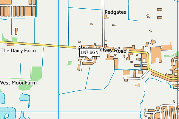 LN7 6GN map - OS VectorMap District (Ordnance Survey)
