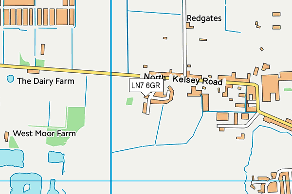 LN7 6GR map - OS VectorMap District (Ordnance Survey)