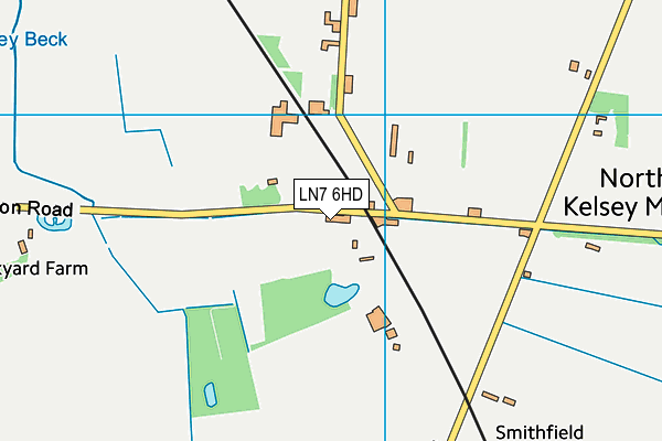 LN7 6HD map - OS VectorMap District (Ordnance Survey)