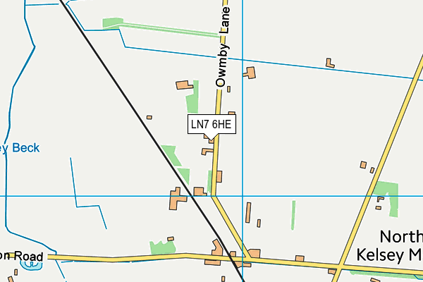 LN7 6HE map - OS VectorMap District (Ordnance Survey)