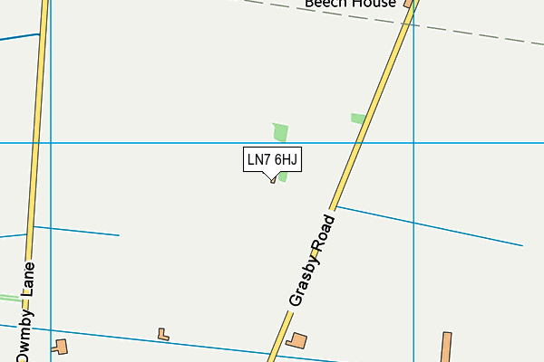 LN7 6HJ map - OS VectorMap District (Ordnance Survey)