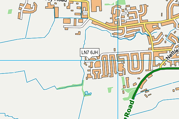 LN7 6JH map - OS VectorMap District (Ordnance Survey)