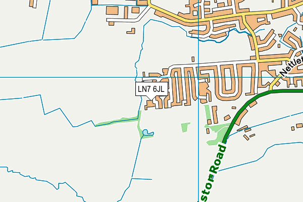 LN7 6JL map - OS VectorMap District (Ordnance Survey)