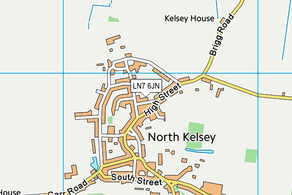 LN7 6JN map - OS VectorMap District (Ordnance Survey)