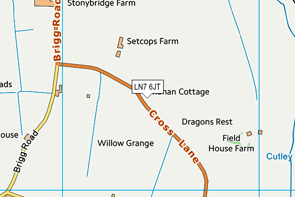 LN7 6JT map - OS VectorMap District (Ordnance Survey)