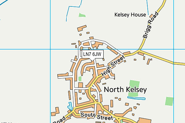 LN7 6JW map - OS VectorMap District (Ordnance Survey)