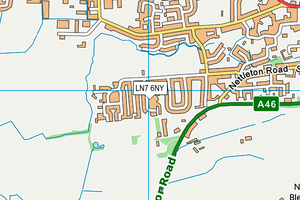 LN7 6NY map - OS VectorMap District (Ordnance Survey)