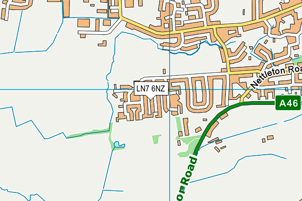 LN7 6NZ map - OS VectorMap District (Ordnance Survey)
