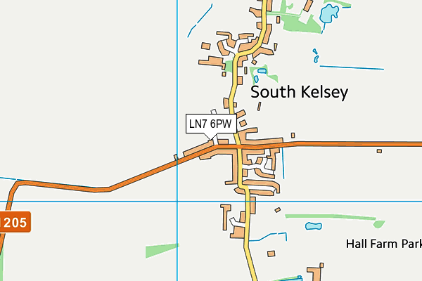 LN7 6PW map - OS VectorMap District (Ordnance Survey)