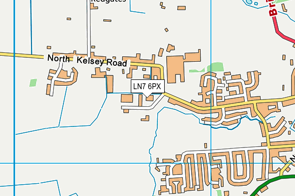 LN7 6PX map - OS VectorMap District (Ordnance Survey)
