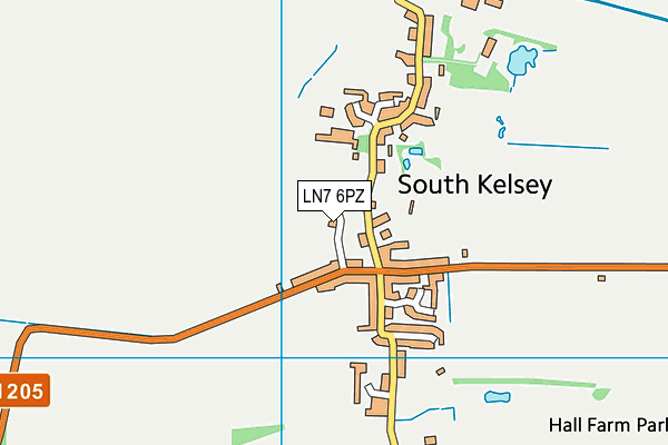 LN7 6PZ map - OS VectorMap District (Ordnance Survey)