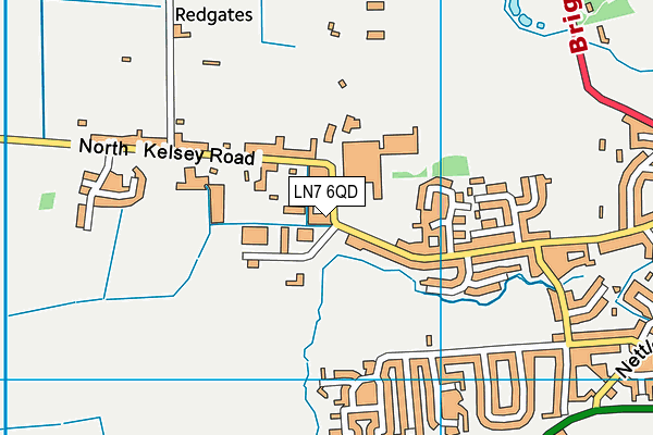 LN7 6QD map - OS VectorMap District (Ordnance Survey)