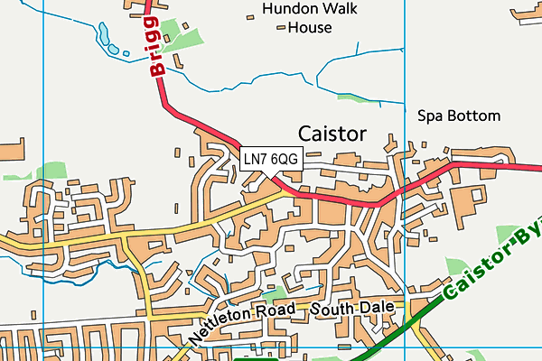 LN7 6QG map - OS VectorMap District (Ordnance Survey)