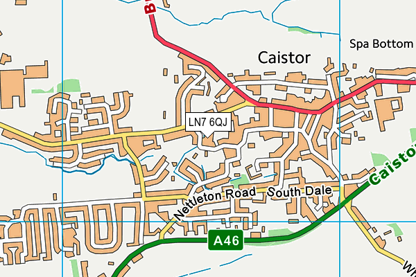 Caistor Grammar School map (LN7 6QJ) - OS VectorMap District (Ordnance Survey)