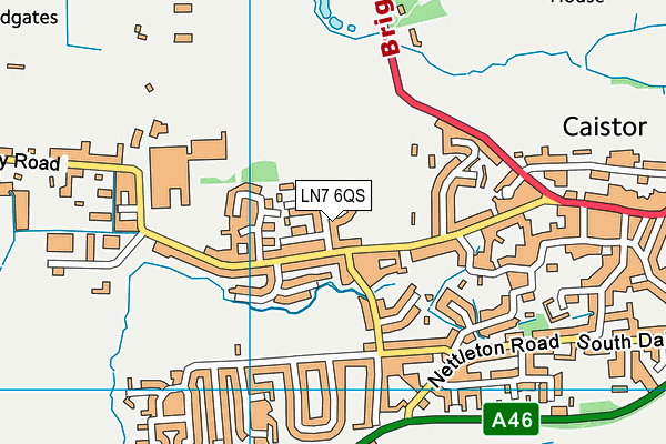 LN7 6QS map - OS VectorMap District (Ordnance Survey)