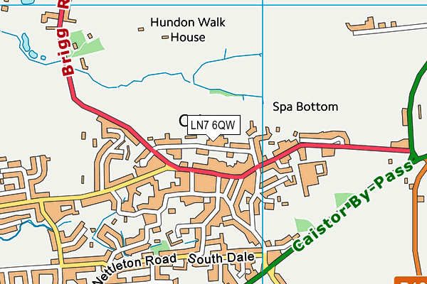 LN7 6QW map - OS VectorMap District (Ordnance Survey)