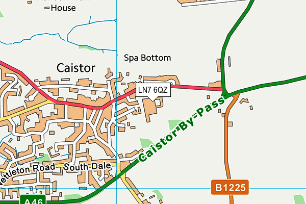 Caistor Yarborough Academy map (LN7 6QZ) - OS VectorMap District (Ordnance Survey)