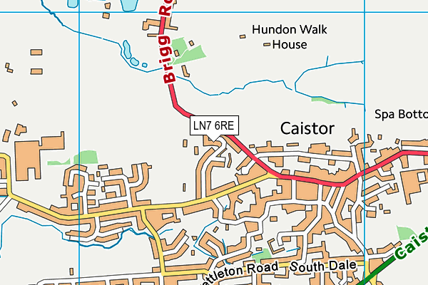 Caistor Sports And Social Club map (LN7 6RE) - OS VectorMap District (Ordnance Survey)
