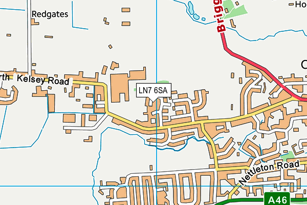 LN7 6SA map - OS VectorMap District (Ordnance Survey)
