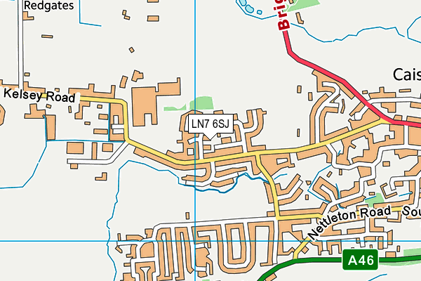 LN7 6SJ map - OS VectorMap District (Ordnance Survey)