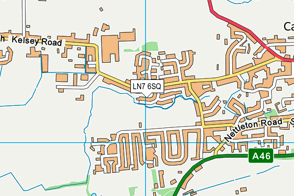 LN7 6SQ map - OS VectorMap District (Ordnance Survey)