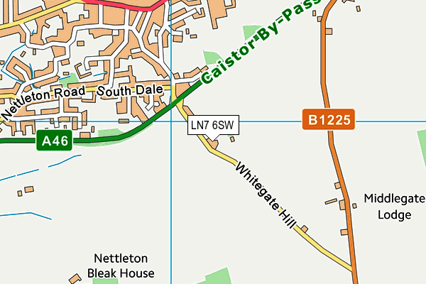 LN7 6SW map - OS VectorMap District (Ordnance Survey)