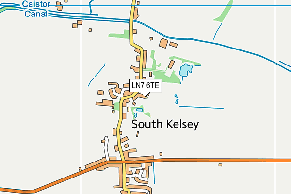 LN7 6TE map - OS VectorMap District (Ordnance Survey)