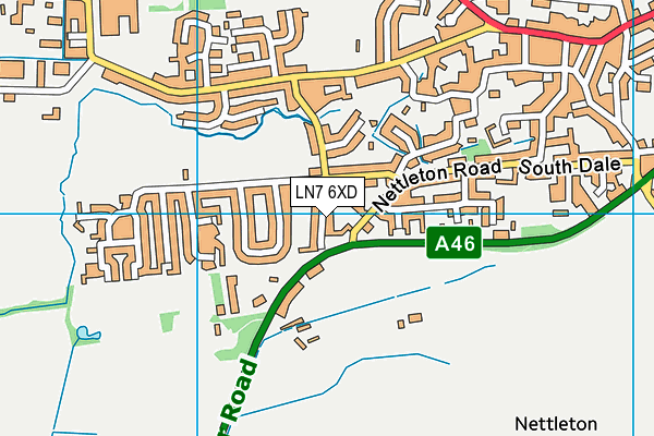 LN7 6XD map - OS VectorMap District (Ordnance Survey)