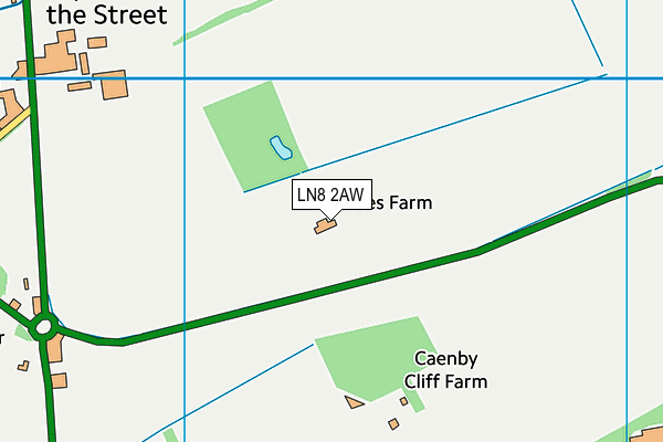 LN8 2AW map - OS VectorMap District (Ordnance Survey)