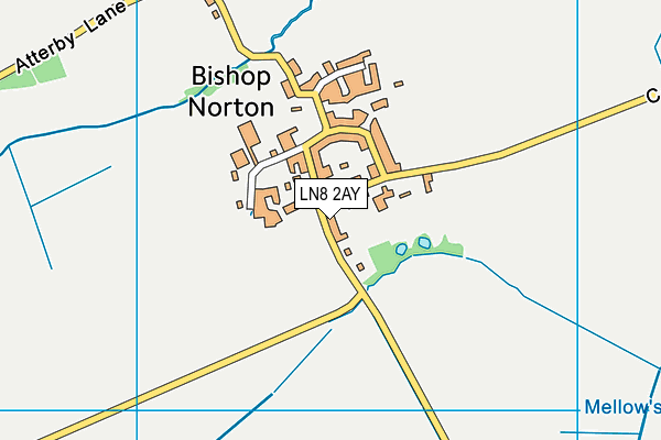 LN8 2AY map - OS VectorMap District (Ordnance Survey)
