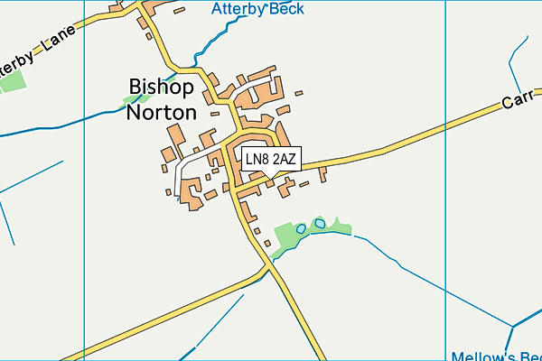 LN8 2AZ map - OS VectorMap District (Ordnance Survey)