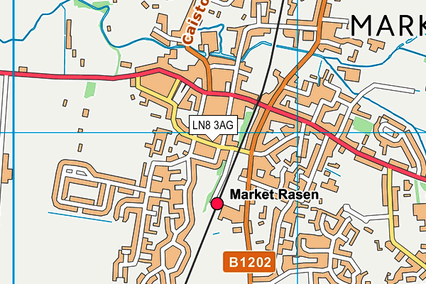 LN8 3AG map - OS VectorMap District (Ordnance Survey)