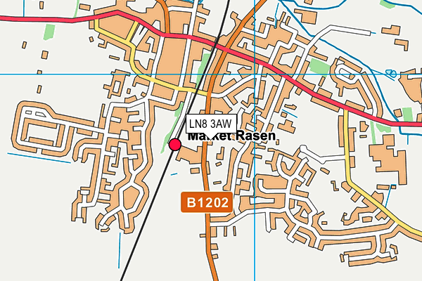 LN8 3AW map - OS VectorMap District (Ordnance Survey)