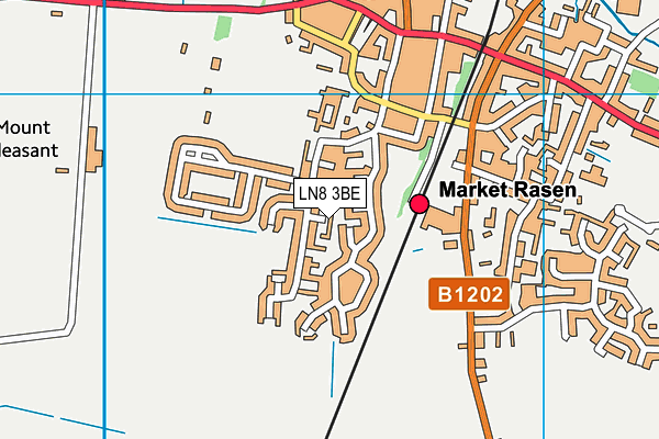 LN8 3BE map - OS VectorMap District (Ordnance Survey)