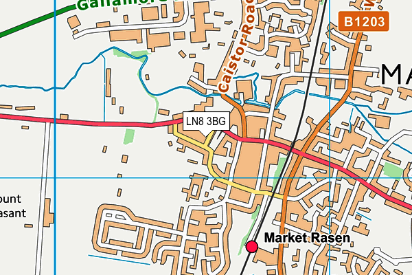 LN8 3BG map - OS VectorMap District (Ordnance Survey)