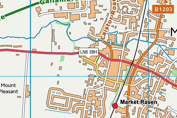 LN8 3BH map - OS VectorMap District (Ordnance Survey)