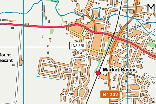 Market Rasen Ce Primary School map (LN8 3BL) - OS VectorMap District (Ordnance Survey)
