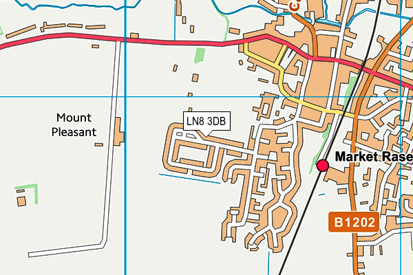 LN8 3DB map - OS VectorMap District (Ordnance Survey)