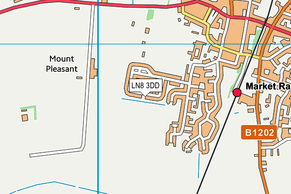 LN8 3DD map - OS VectorMap District (Ordnance Survey)
