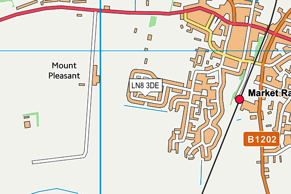 LN8 3DE map - OS VectorMap District (Ordnance Survey)