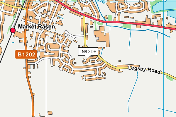 LN8 3DH map - OS VectorMap District (Ordnance Survey)