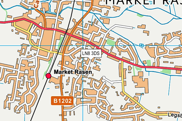 LN8 3DS map - OS VectorMap District (Ordnance Survey)