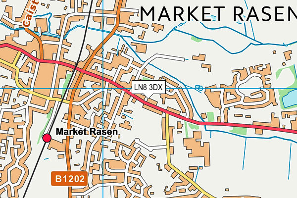 LN8 3DX map - OS VectorMap District (Ordnance Survey)