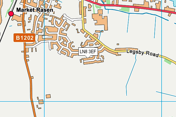 LN8 3EF map - OS VectorMap District (Ordnance Survey)