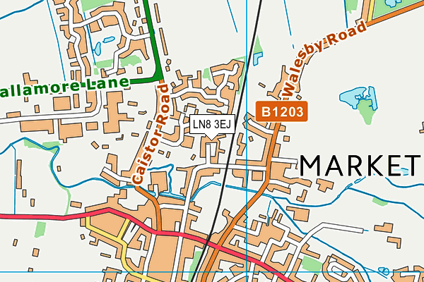 LN8 3EJ map - OS VectorMap District (Ordnance Survey)